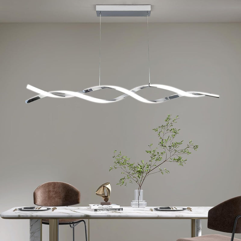Modern Linear LED Pendant Light Kitchen Over