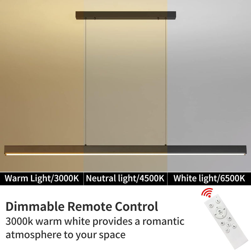 Modern Linear LED Pendant Light Kitchen Over