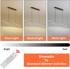 Modern Linear LED Pendant Light Kitchen Over