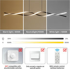 Modern Linear LED Pendant Light Kitchen Over