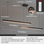 Modern Linear LED Pendant Light Kitchen Over