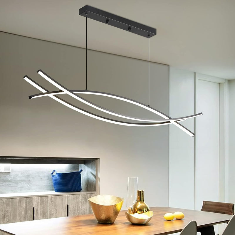 Modern Linear LED Pendant Light Kitchen Over