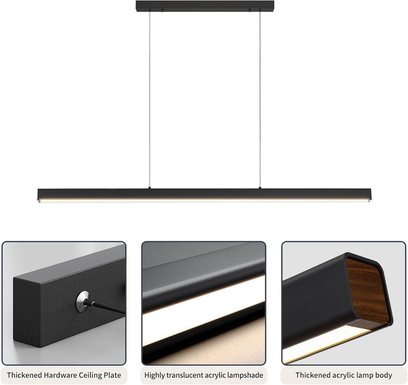Modern Linear LED Pendant Light Kitchen Over