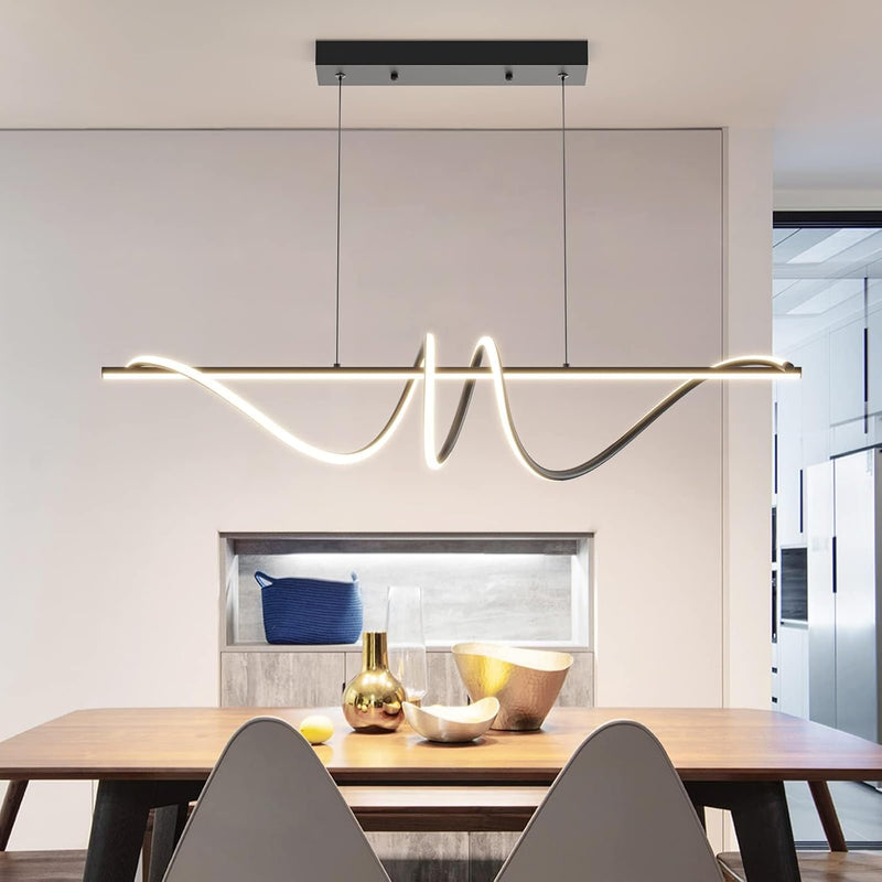 Modern Linear LED Pendant Light Kitchen Over