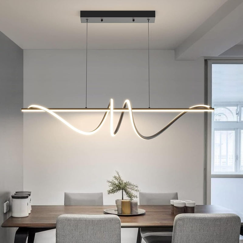 Modern Linear LED Pendant Light Kitchen Over