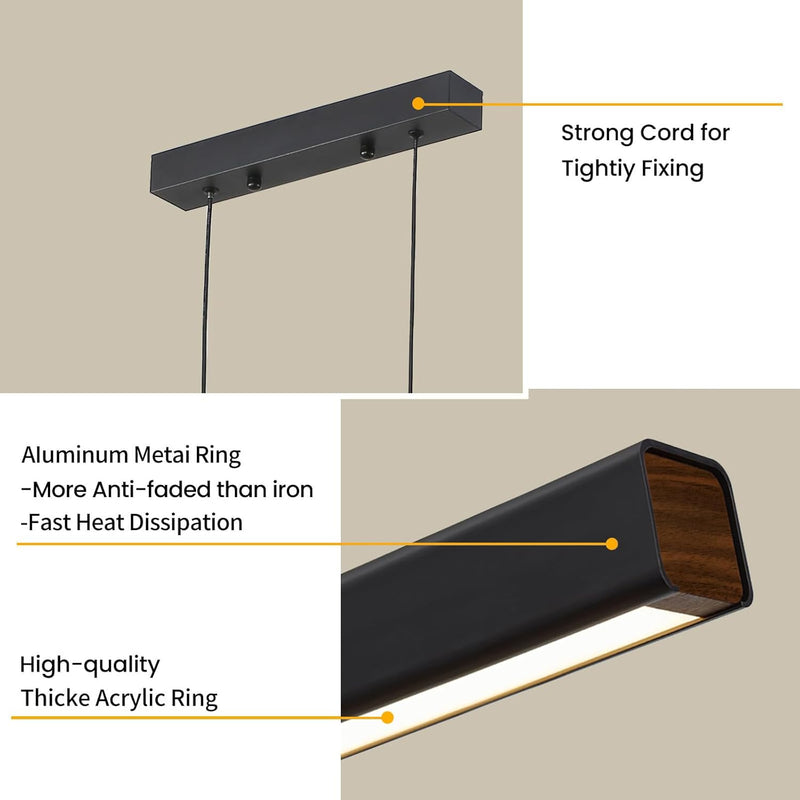Modern Linear LED Pendant Light Kitchen Over