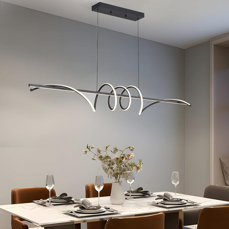 Modern Linear LED Pendant Light Kitchen Over
