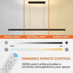 Modern Linear LED Pendant Light Kitchen Over