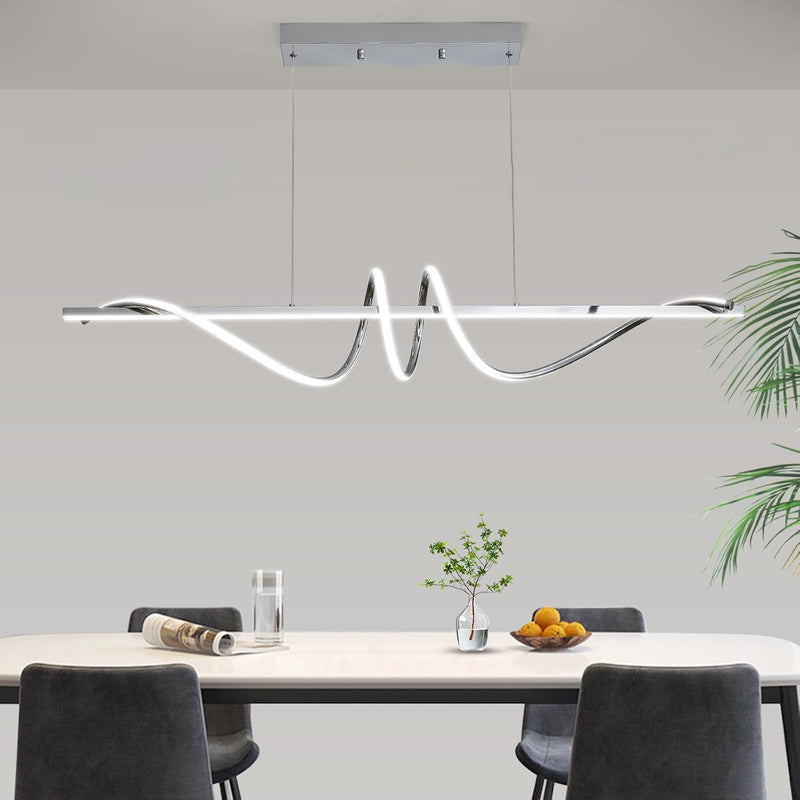 Modern Linear LED Pendant Light Kitchen Over