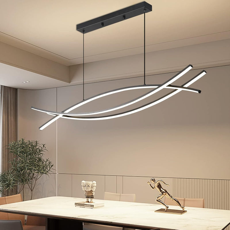 Modern Linear LED Pendant Light Kitchen Over