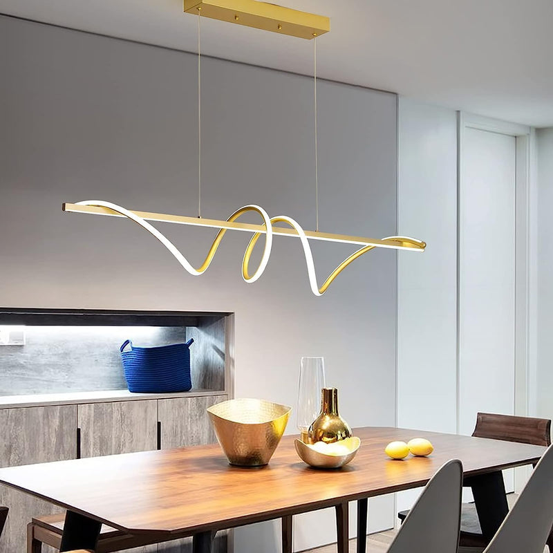 Modern Linear LED Pendant Light Kitchen Over