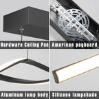 Modern Linear LED Pendant Light Kitchen Over