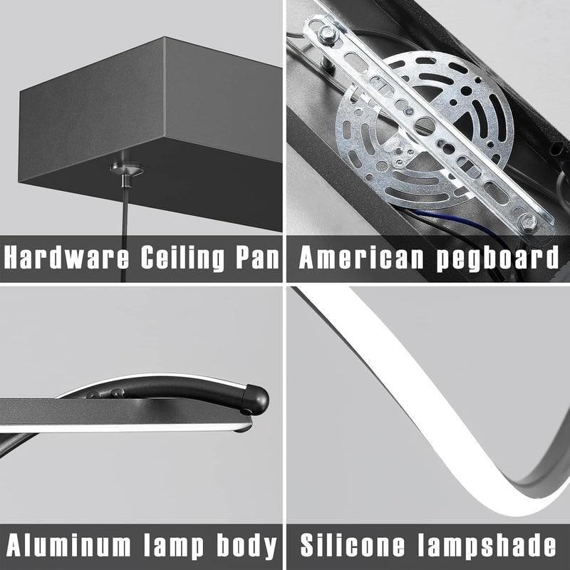 Modern Linear LED Pendant Light Kitchen Over