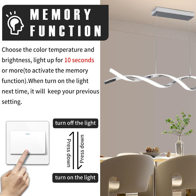 Modern Linear LED Pendant Light Kitchen Over