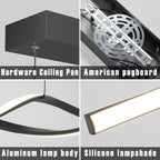 Modern Linear LED Pendant Light Kitchen Over