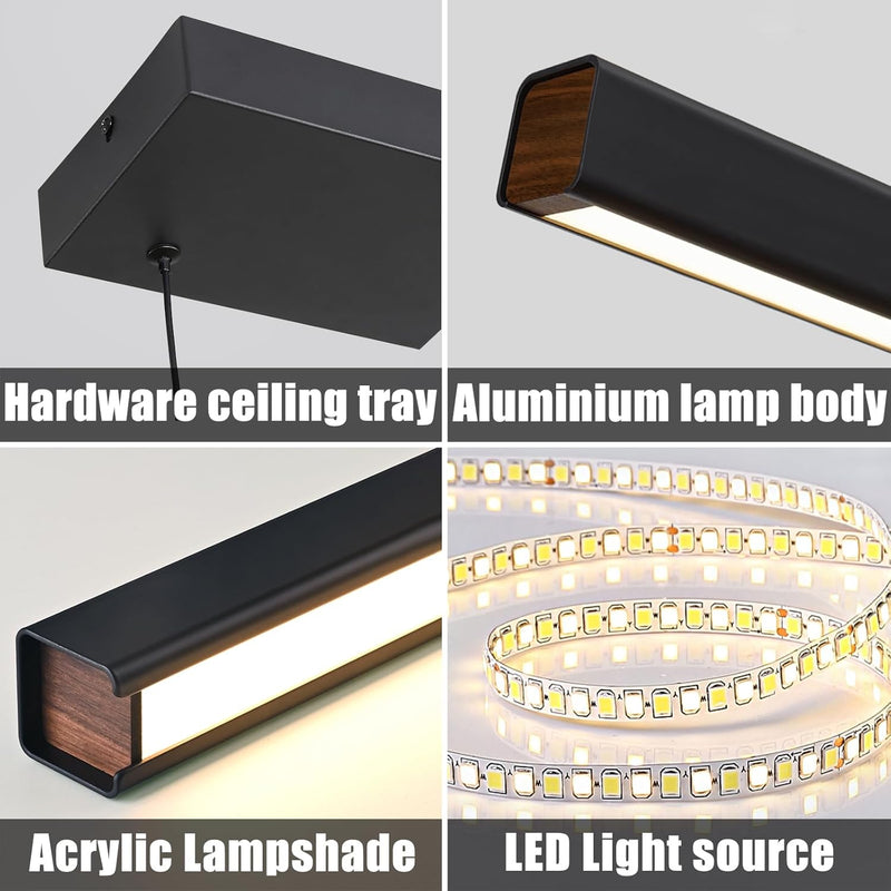 Modern Linear LED Pendant Light Kitchen Over