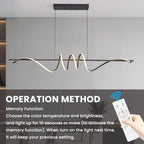 Modern Linear LED Pendant Light Kitchen Over