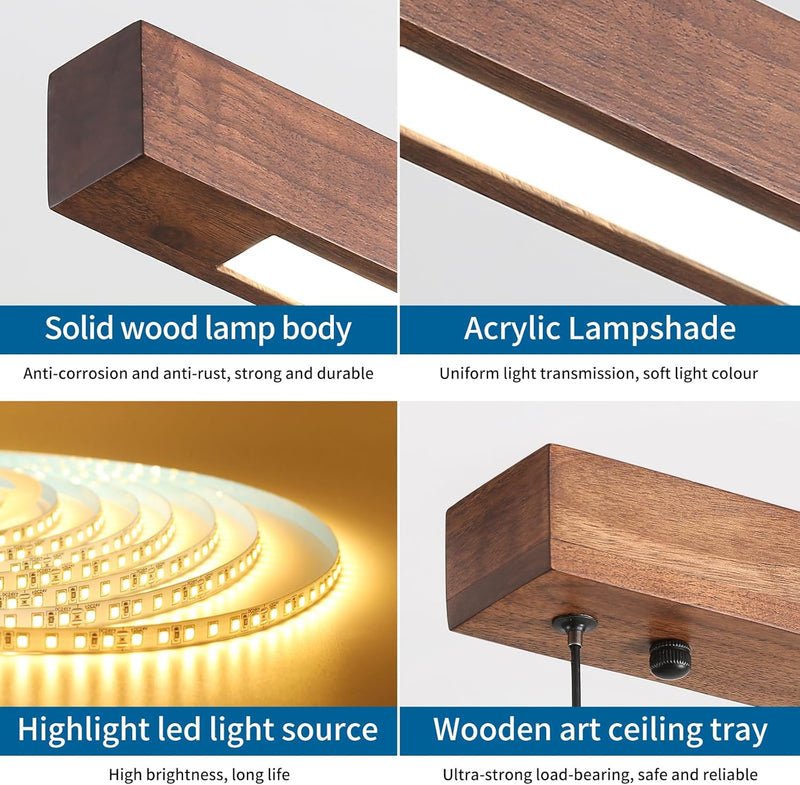 Modern Linear LED Pendant Light Kitchen Over