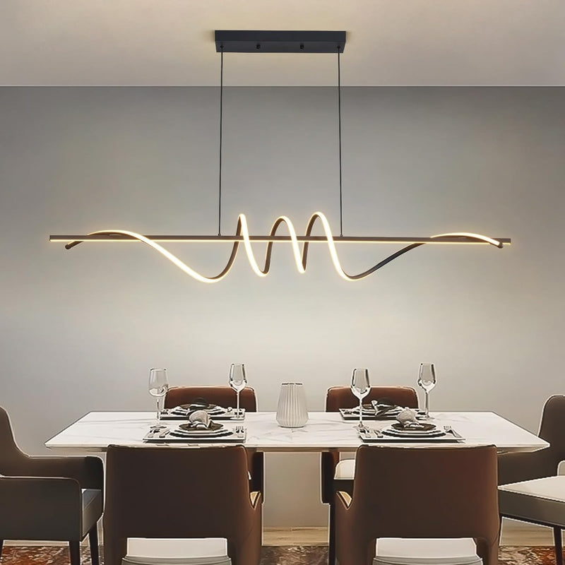 Modern Linear Pendant Light with Remote Control