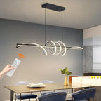 Modern Linear Pendant Light with Remote Control
