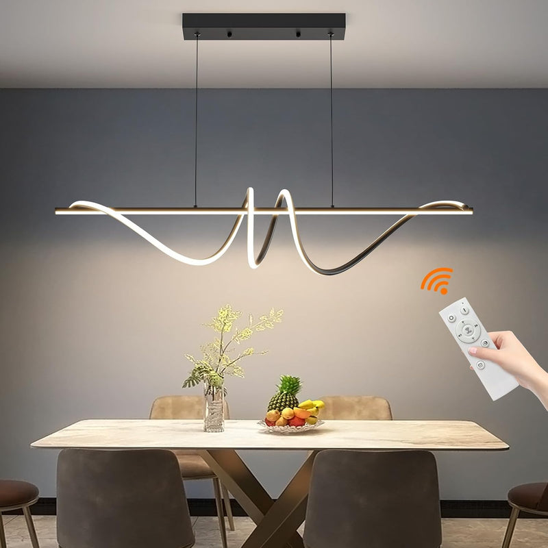 Modern Linear Pendant Light with Remote Control