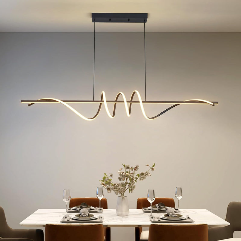 Modern Linear Pendant Light with Remote Control