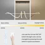 Modern Linear Pendant Light with Remote Control
