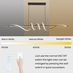 Modern Linear Pendant Light with Remote Control