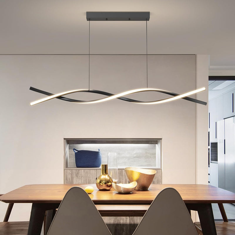 Modern Linear Pendant Light with Remote Control