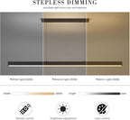 Modern Linear Pendant Light with Remote Control