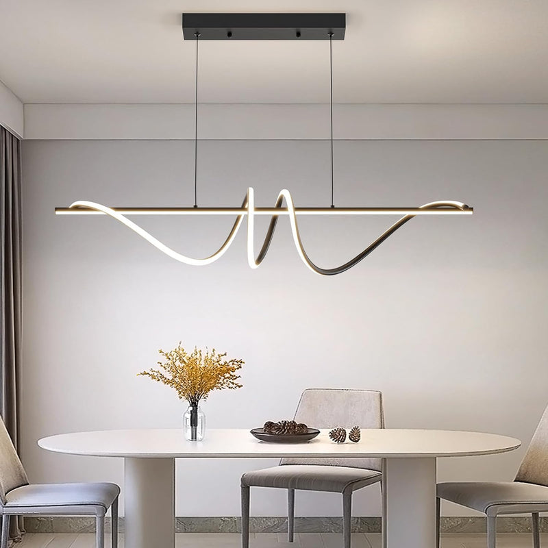 Modern Linear Pendant Light with Remote Control