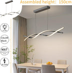 Modern Linear Pendant Light with Remote Control