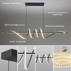 Modern Linear Pendant Light with Remote Control