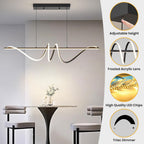 Modern Linear Pendant Light with Remote Control