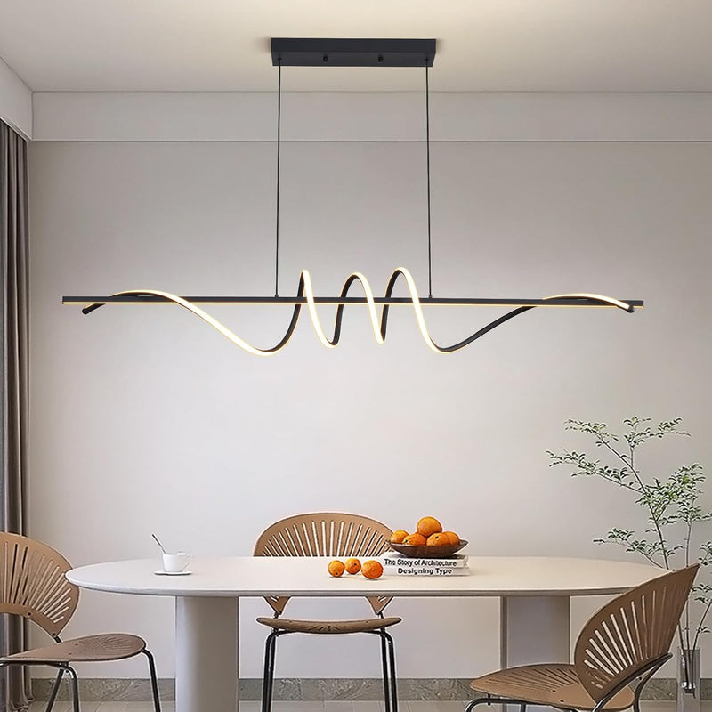 Modern Linear Pendant Light with Remote Control