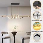Modern Linear Pendant Light with Remote Control