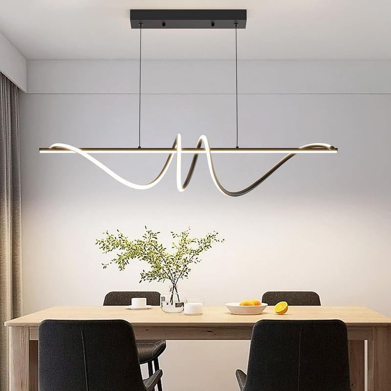 Modern Linear Pendant Light with Remote Control