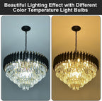 Modern and Crystal Flush Mount Chandelier 7-Light W50CM