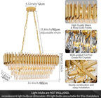 Modern and Crystal Flush Mount Chandelier 7-Light W50CM