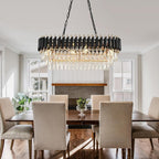 Modern and Crystal Flush Mount Chandelier 7-Light W50CM