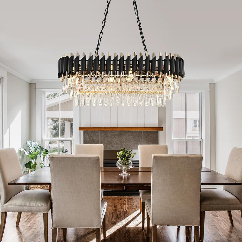 Modern and Crystal Flush Mount Chandelier 7-Light W50CM