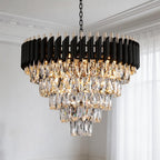 Modern and Crystal Flush Mount Chandelier 7-Light W50CM
