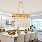 Modern and Crystal Flush Mount Chandelier 7-Light W50CM