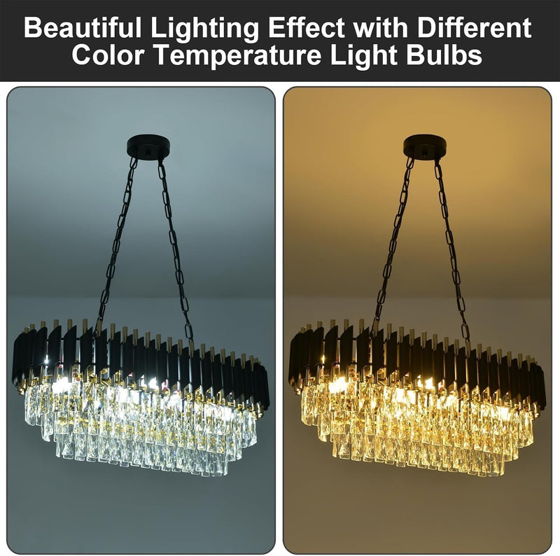 Modern and Crystal Flush Mount Chandelier 7-Light W50CM