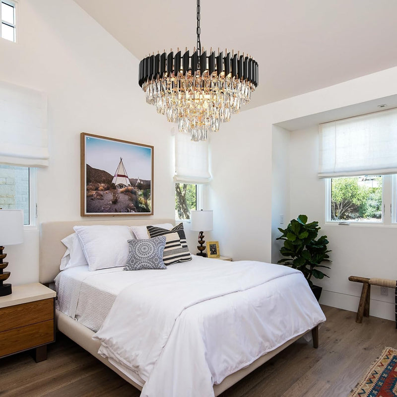 Modern and Crystal Flush Mount Chandelier 7-Light W50CM