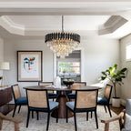 Modern and Crystal Flush Mount Chandelier 7-Light W50CM