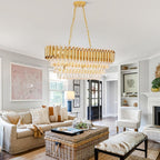 Modern and Crystal Flush Mount Chandelier 7-Light W50CM