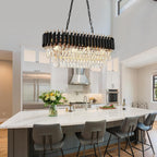 Modern and Crystal Flush Mount Chandelier 7-Light W50CM