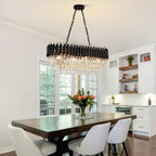 Modern and Crystal Flush Mount Chandelier 7-Light W50CM