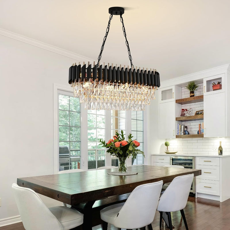 Modern and Crystal Flush Mount Chandelier 7-Light W50CM